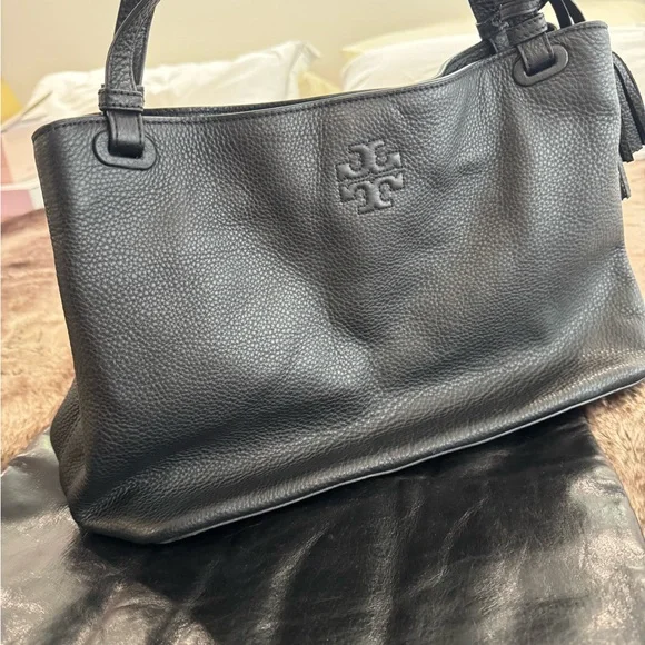 New Tory Burch Black Leather Bag (no tags) - Picture 6 of 12